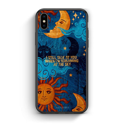 iPhone X/Xs Screaming Sky θήκη από τη Smartfits με σχέδιο στο πίσω μέρος και μαύρο περίβλημα | Smartphone case with colorful back and black bezels by Smartfits
