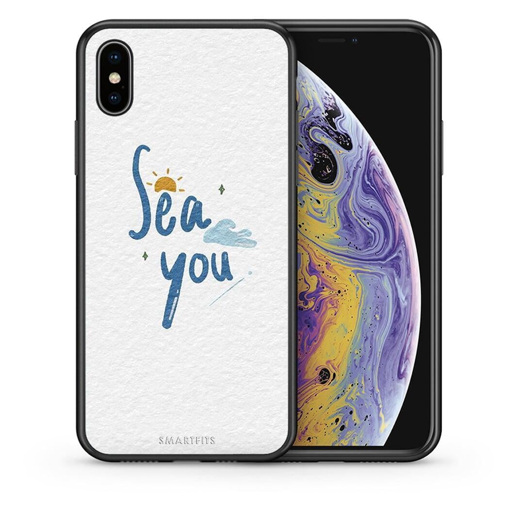 Θήκη iPhone X / Xs Sea You από τη Smartfits με σχέδιο στο πίσω μέρος και μαύρο περίβλημα | iPhone X / Xs Sea You case with colorful back and black bezels