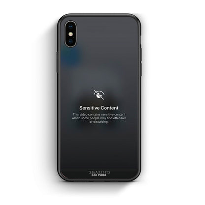 iPhone X/Xs Sensitive Content θήκη από τη Smartfits με σχέδιο στο πίσω μέρος και μαύρο περίβλημα | Smartphone case with colorful back and black bezels by Smartfits