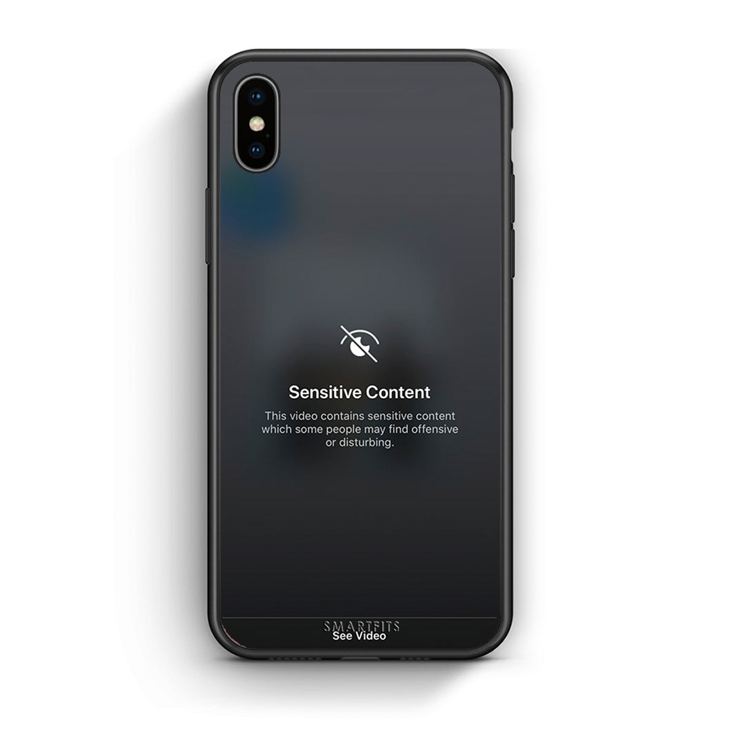 iphone xs max Sensitive Content θήκη από τη Smartfits με σχέδιο στο πίσω μέρος και μαύρο περίβλημα | Smartphone case with colorful back and black bezels by Smartfits