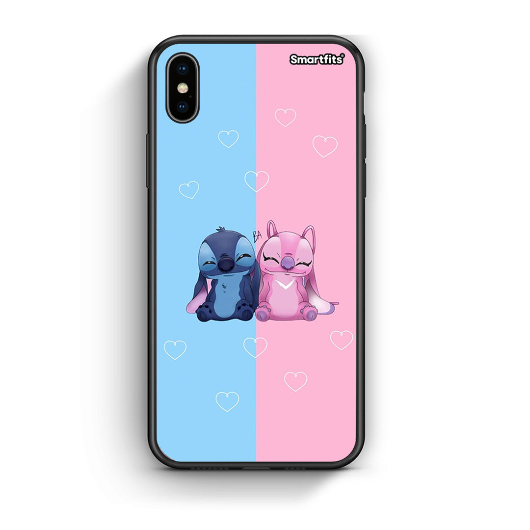 iPhone X/Xs Stitch And Angel θήκη από τη Smartfits με σχέδιο στο πίσω μέρος και μαύρο περίβλημα | Smartphone case with colorful back and black bezels by Smartfits