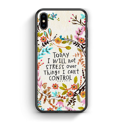 iPhone X/Xs Stress Over θήκη από τη Smartfits με σχέδιο στο πίσω μέρος και μαύρο περίβλημα | Smartphone case with colorful back and black bezels by Smartfits
