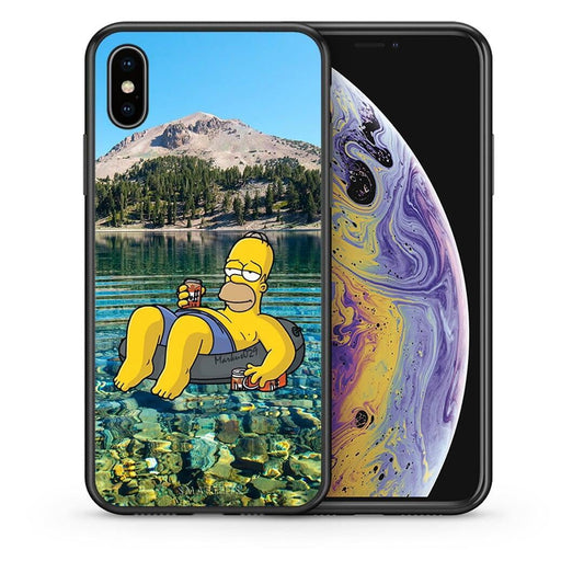 Θήκη iPhone Xs Max Summer Happiness από τη Smartfits με σχέδιο στο πίσω μέρος και μαύρο περίβλημα | iPhone Xs Max Summer Happiness case with colorful back and black bezels