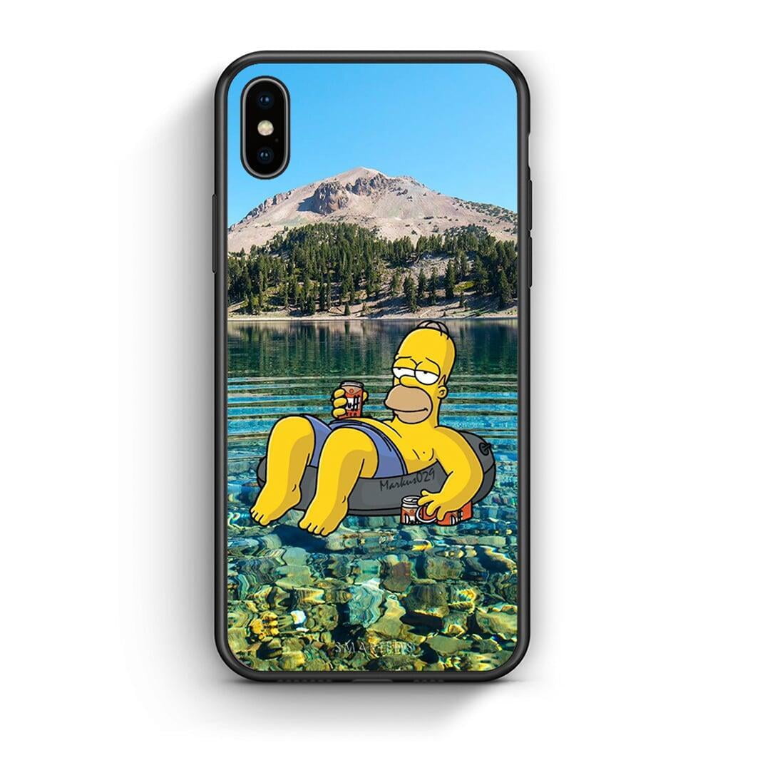 iPhone X / Xs Summer Happiness Θήκη από τη Smartfits με σχέδιο στο πίσω μέρος και μαύρο περίβλημα | Smartphone case with colorful back and black bezels by Smartfits