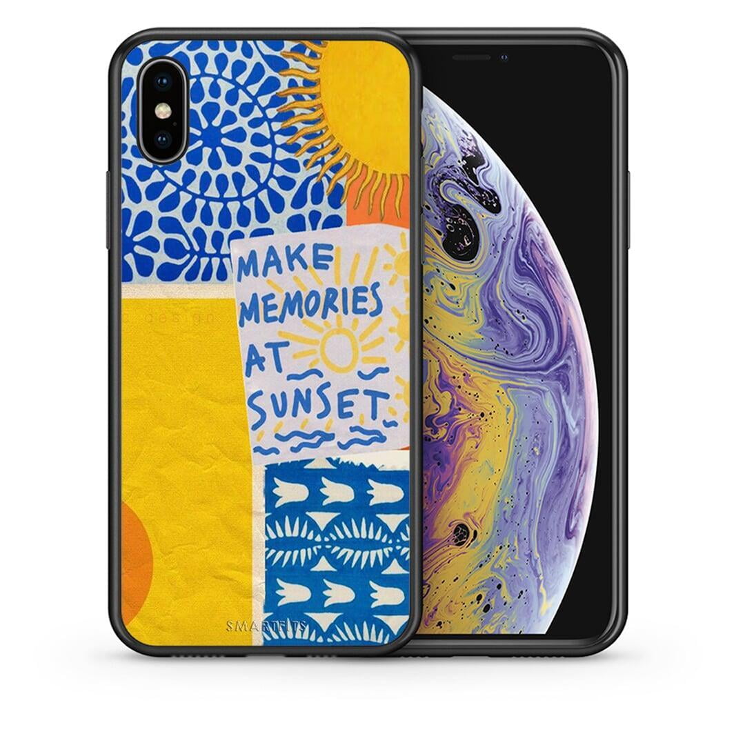 Θήκη iPhone Xs Max Sunset Memories από τη Smartfits με σχέδιο στο πίσω μέρος και μαύρο περίβλημα | iPhone Xs Max Sunset Memories case with colorful back and black bezels