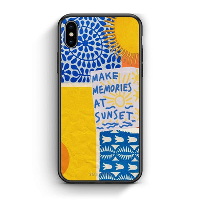 iphone xs max Sunset Memories Θήκη από τη Smartfits με σχέδιο στο πίσω μέρος και μαύρο περίβλημα | Smartphone case with colorful back and black bezels by Smartfits