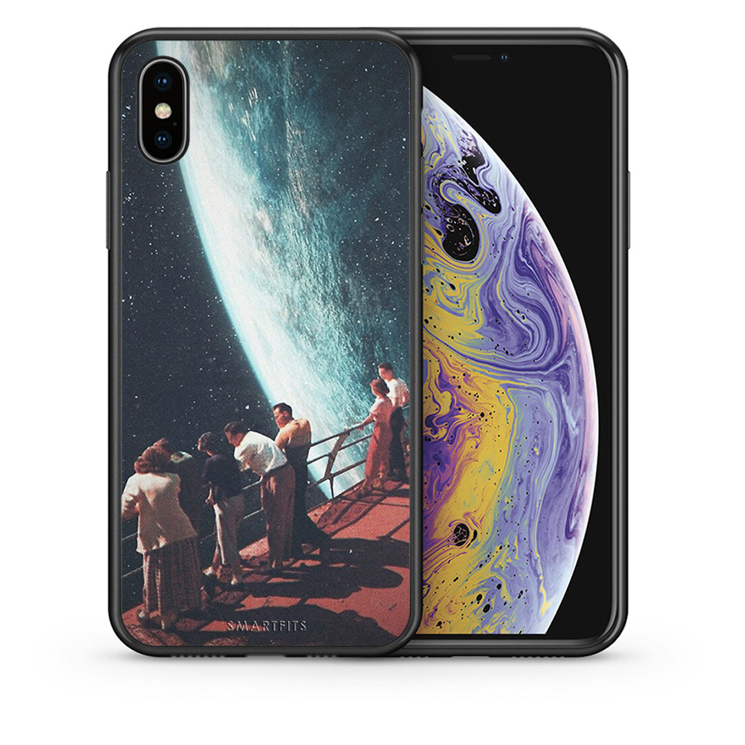 Θήκη iPhone X/Xs Surreal View από τη Smartfits με σχέδιο στο πίσω μέρος και μαύρο περίβλημα | iPhone X/Xs Surreal View case with colorful back and black bezels