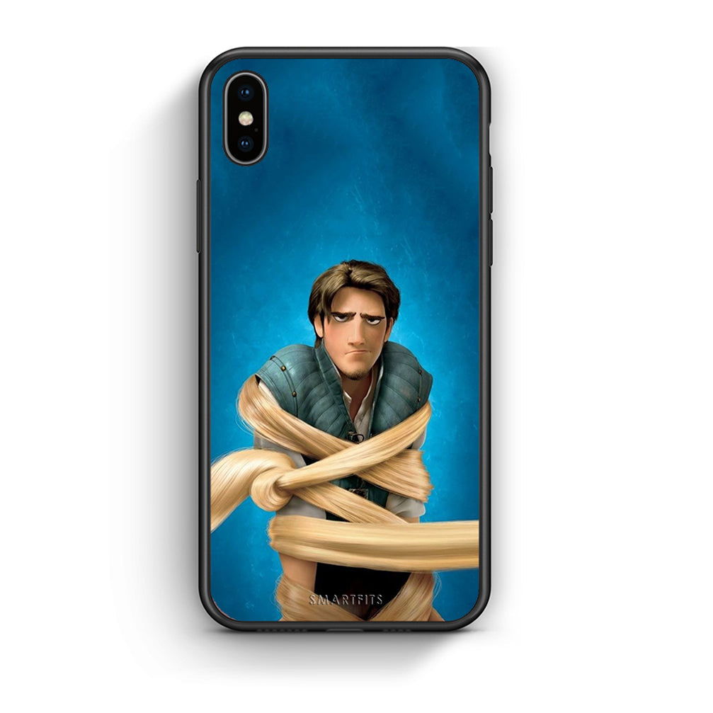 iPhone X / Xs Tangled 1 Θήκη Αγίου Βαλεντίνου από τη Smartfits με σχέδιο στο πίσω μέρος και μαύρο περίβλημα | Smartphone case with colorful back and black bezels by Smartfits