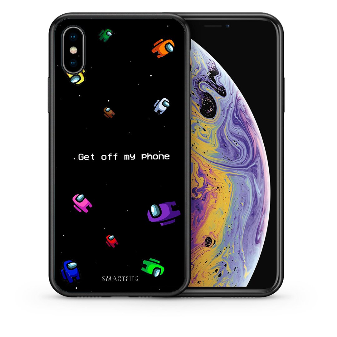 Θήκη iPhone Xs Max AFK Text από τη Smartfits με σχέδιο στο πίσω μέρος και μαύρο περίβλημα | iPhone Xs Max AFK Text case with colorful back and black bezels