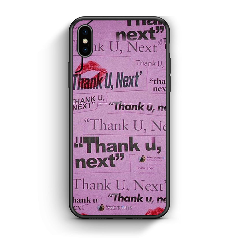 iphone xs max Thank You Next Θήκη Αγίου Βαλεντίνου από τη Smartfits με σχέδιο στο πίσω μέρος και μαύρο περίβλημα | Smartphone case with colorful back and black bezels by Smartfits