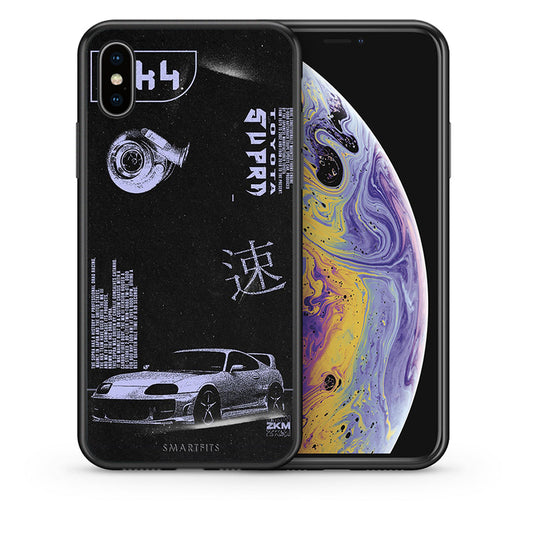 Θήκη Αγίου Βαλεντίνου iPhone Xs Max Tokyo Drift από τη Smartfits με σχέδιο στο πίσω μέρος και μαύρο περίβλημα | iPhone Xs Max Tokyo Drift case with colorful back and black bezels
