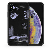 Thumbnail for Θήκη Αγίου Βαλεντίνου iPhone Xs Max Tokyo Drift από τη Smartfits με σχέδιο στο πίσω μέρος και μαύρο περίβλημα | iPhone Xs Max Tokyo Drift case with colorful back and black bezels