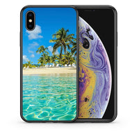 Thumbnail for Θήκη iPhone Xs Max Tropical Vibes από τη Smartfits με σχέδιο στο πίσω μέρος και μαύρο περίβλημα | iPhone Xs Max Tropical Vibes case with colorful back and black bezels