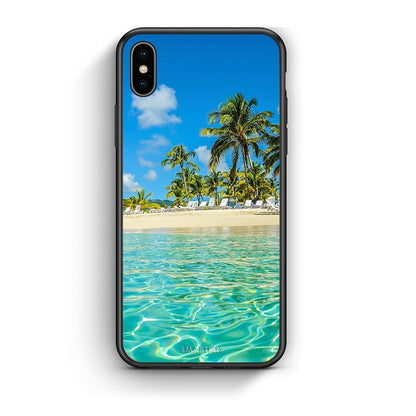 iphone xs max Tropical Vibes Θήκη από τη Smartfits με σχέδιο στο πίσω μέρος και μαύρο περίβλημα | Smartphone case with colorful back and black bezels by Smartfits