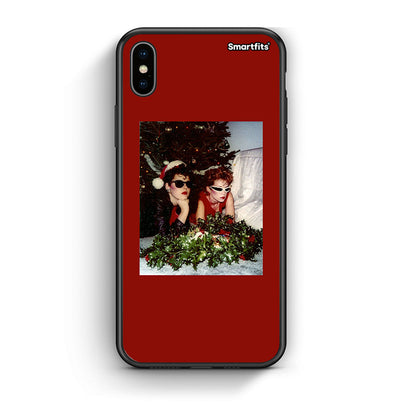 iPhone X/Xs Waiting For Xmas θήκη από τη Smartfits με σχέδιο στο πίσω μέρος και μαύρο περίβλημα | Smartphone case with colorful back and black bezels by Smartfits