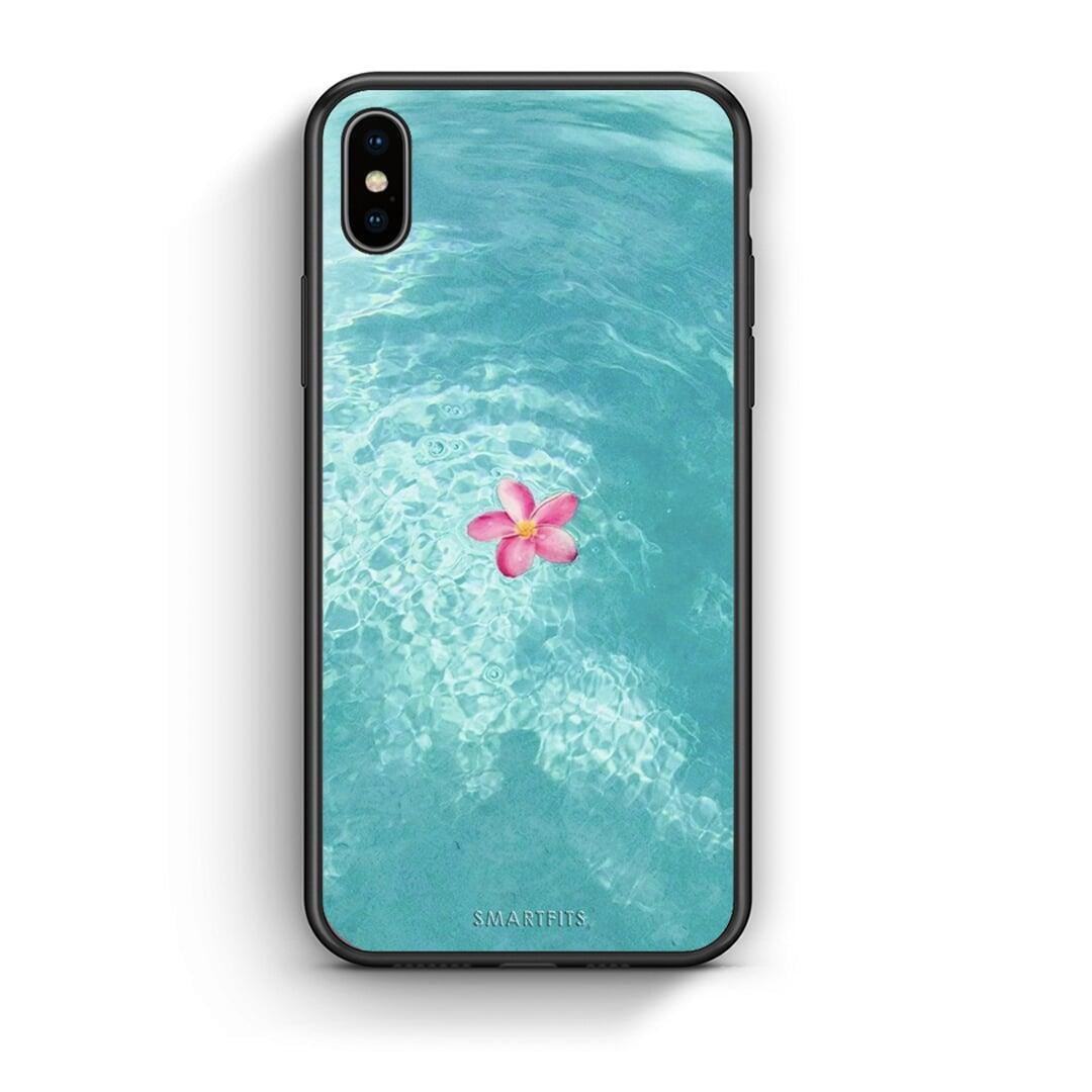 iphone xs max Water Flower Θήκη από τη Smartfits με σχέδιο στο πίσω μέρος και μαύρο περίβλημα | Smartphone case with colorful back and black bezels by Smartfits