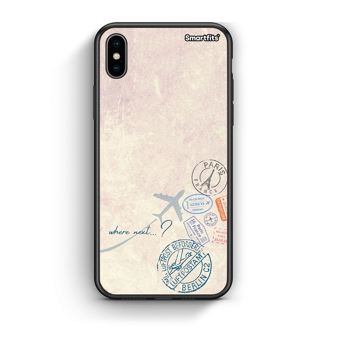 iphone xs max Where Next Θήκη από τη Smartfits με σχέδιο στο πίσω μέρος και μαύρο περίβλημα | Smartphone case with colorful back and black bezels by Smartfits