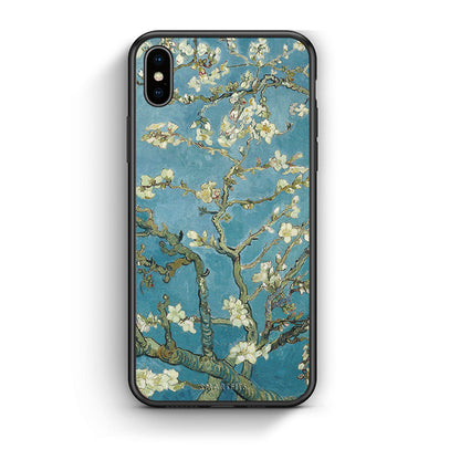 iPhone X/Xs White Blossoms θήκη από τη Smartfits με σχέδιο στο πίσω μέρος και μαύρο περίβλημα | Smartphone case with colorful back and black bezels by Smartfits