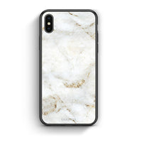 Thumbnail for iphone xs max White Gold Marble θήκη από τη Smartfits με σχέδιο στο πίσω μέρος και μαύρο περίβλημα | Smartphone case with colorful back and black bezels by Smartfits
