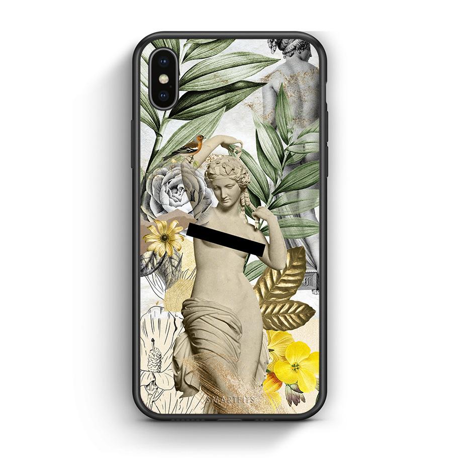 iPhone X/Xs Woman Statue θήκη από τη Smartfits με σχέδιο στο πίσω μέρος και μαύρο περίβλημα | Smartphone case with colorful back and black bezels by Smartfits