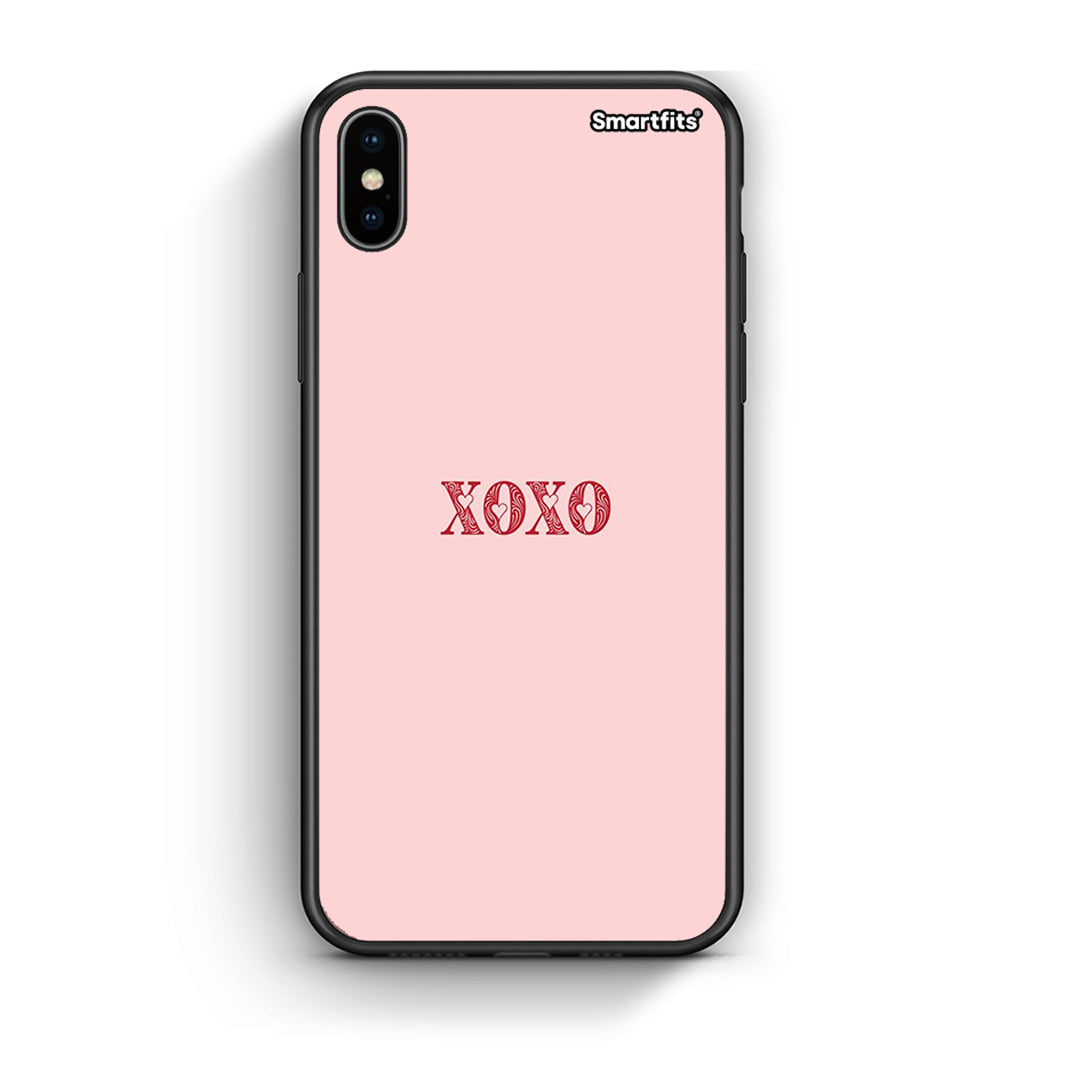 iPhone X/Xs XOXO Love θήκη από τη Smartfits με σχέδιο στο πίσω μέρος και μαύρο περίβλημα | Smartphone case with colorful back and black bezels by Smartfits