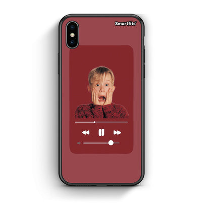 iphone xs max Xmas Alone Music θήκη από τη Smartfits με σχέδιο στο πίσω μέρος και μαύρο περίβλημα | Smartphone case with colorful back and black bezels by Smartfits