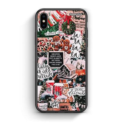 iphone xs max Xmas Habbits θήκη από τη Smartfits με σχέδιο στο πίσω μέρος και μαύρο περίβλημα | Smartphone case with colorful back and black bezels by Smartfits
