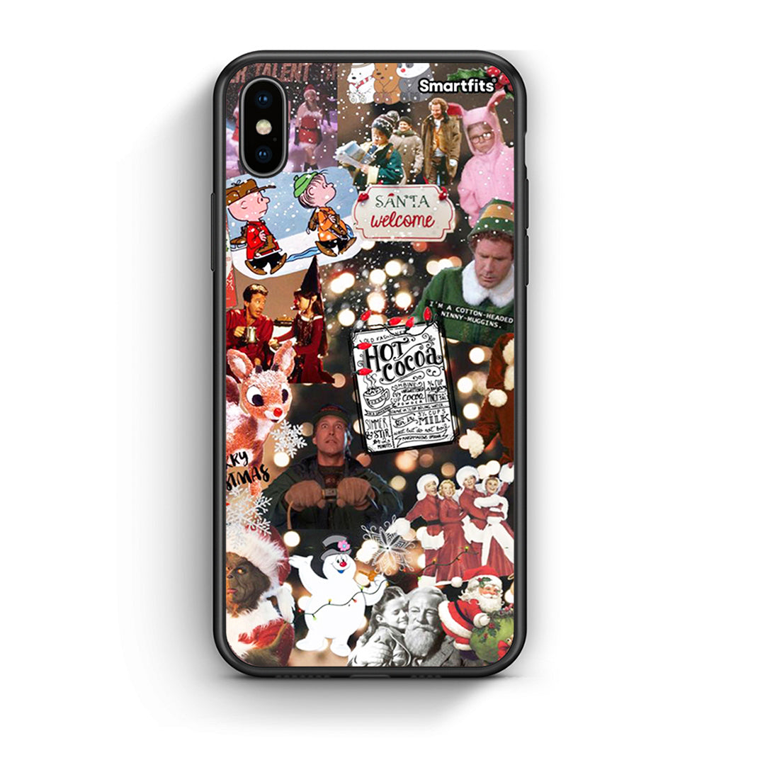 iphone xs max Xmas Movies θήκη από τη Smartfits με σχέδιο στο πίσω μέρος και μαύρο περίβλημα | Smartphone case with colorful back and black bezels by Smartfits