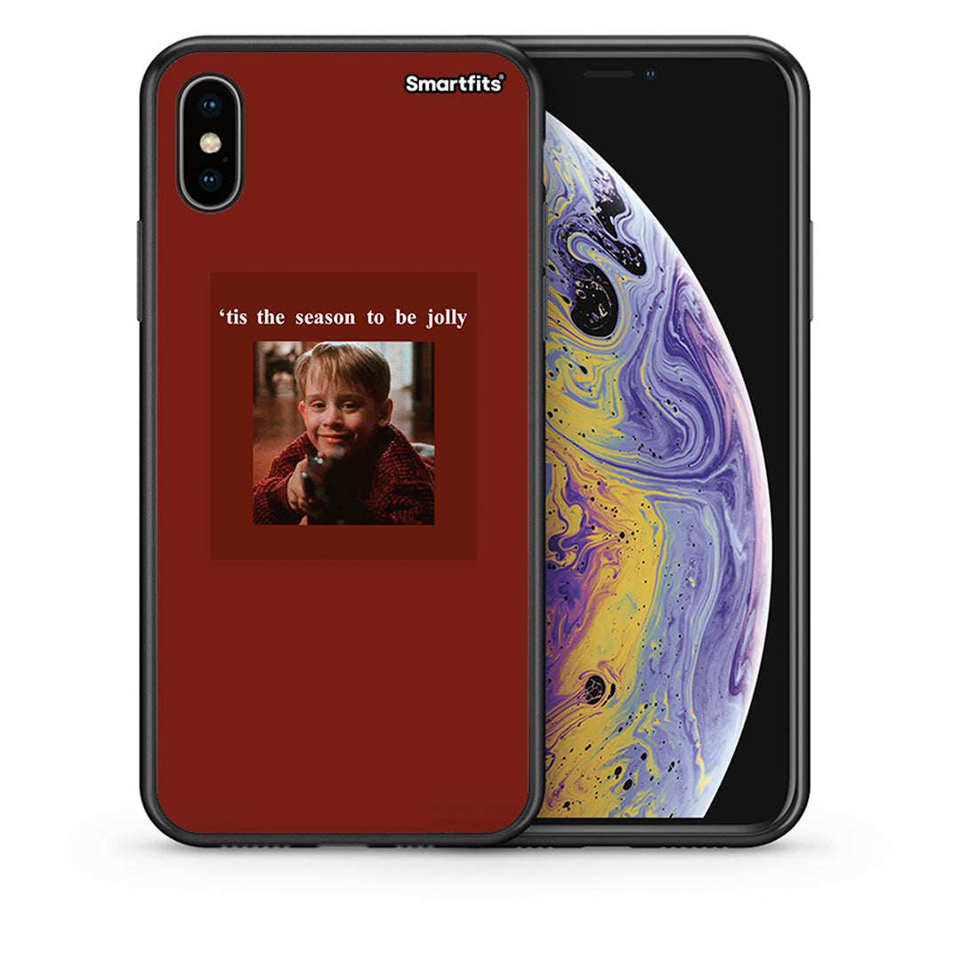 Θήκη iPhone X/Xs Xmas Ultimate Spirit από τη Smartfits με σχέδιο στο πίσω μέρος και μαύρο περίβλημα | iPhone X/Xs Xmas Ultimate Spirit case with colorful back and black bezels