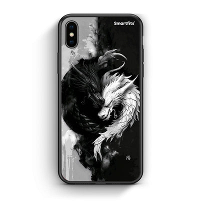 iPhone X / Xs Yin Yang Θήκη από τη Smartfits με σχέδιο στο πίσω μέρος και μαύρο περίβλημα | Smartphone case with colorful back and black bezels by Smartfits